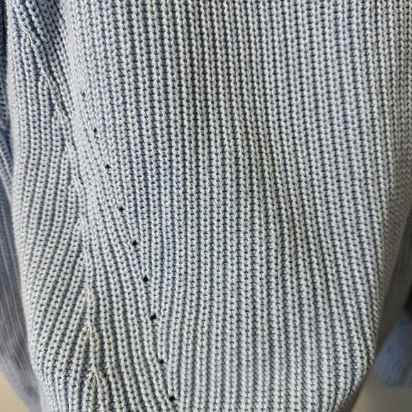 100% Cotton Knit Lands End Sweater in Light Blue Size Medium - Picture 5 of 5